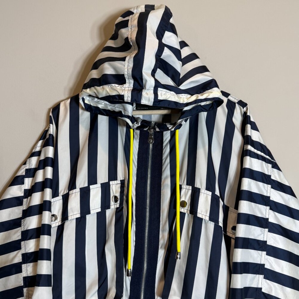 Zara Basic Striped Hooded Lightweight Cropped Jac… - image 7